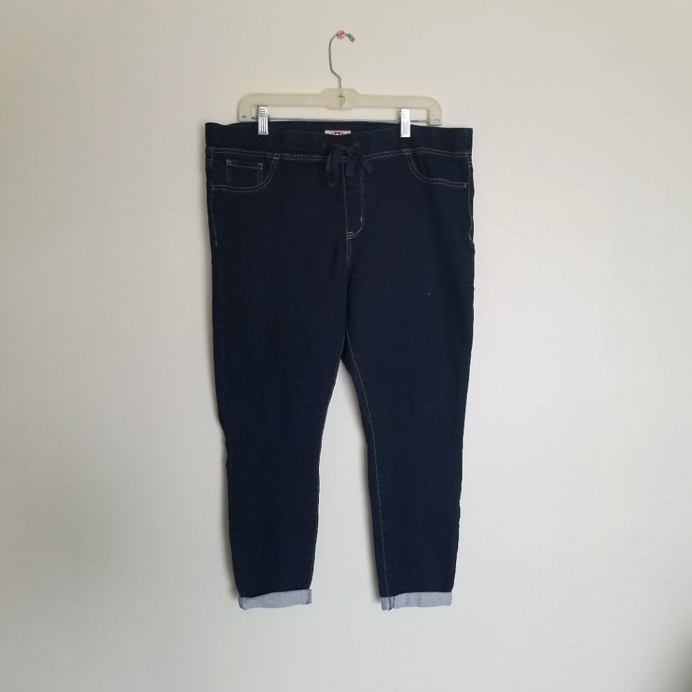 L.E.I. Ankle Cropped Skinny Leg Jeggings Size 1x